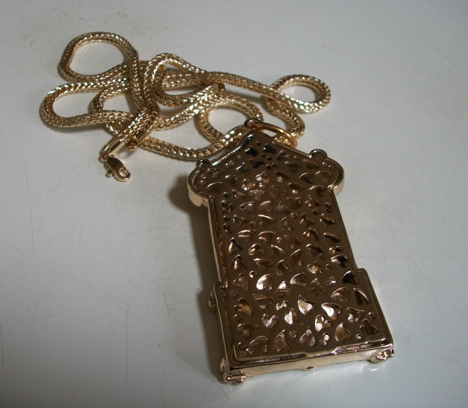 Men’s Gold Finish Stone Fashion Last Supper Dressy Hip Hop Chain & Charm