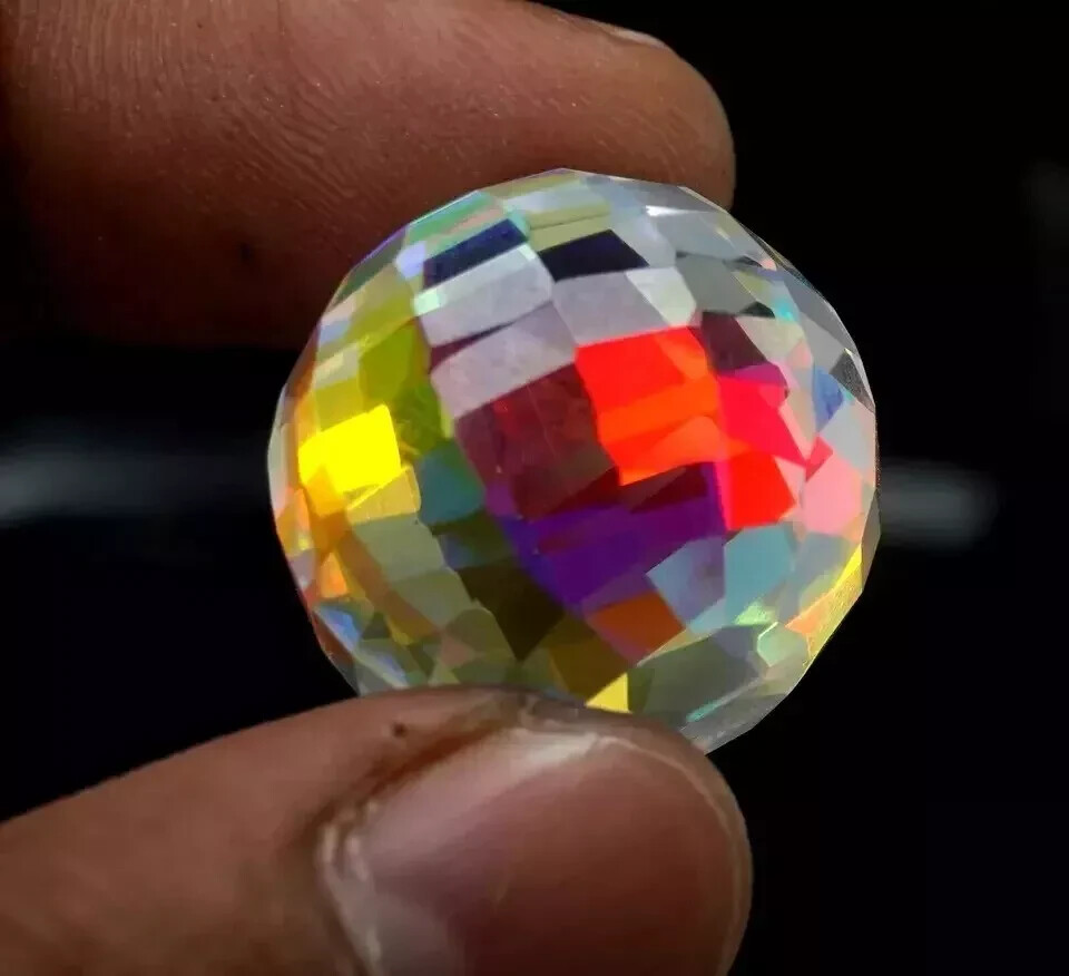 Mystic Topaz Lot Ball Cut 55-57Ct Natural Rainbow Loose Certified Gemstone