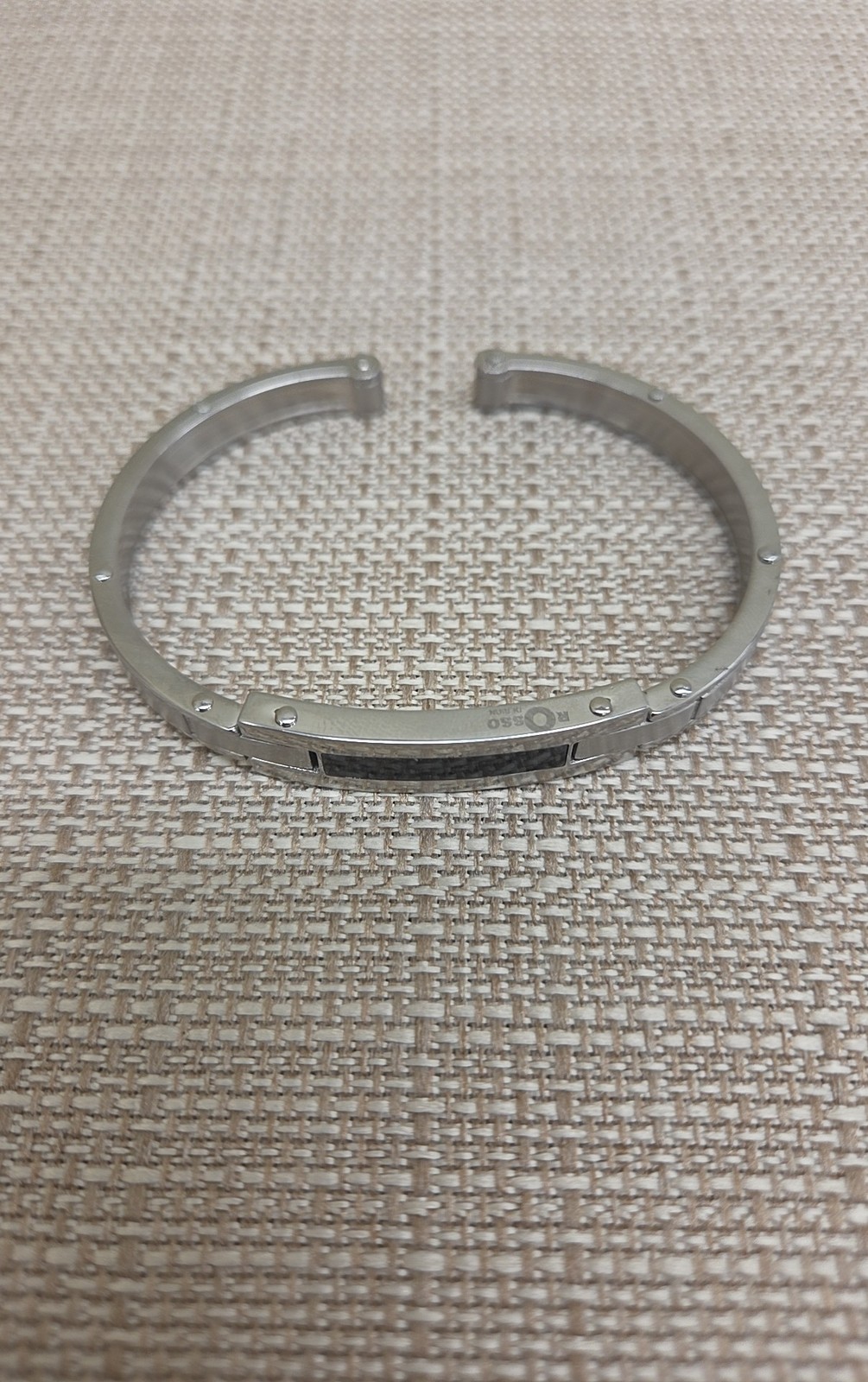 Rosso Designs Men’s Silver Tone Bracelet
