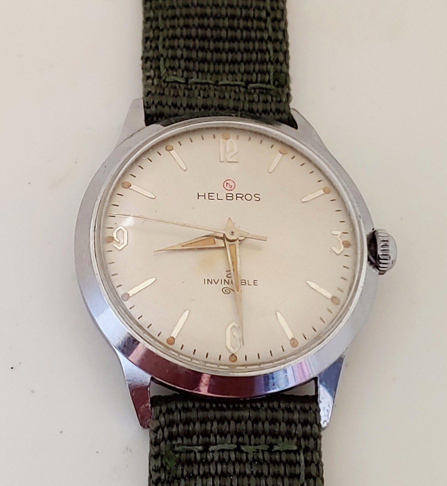 Vintage 1960s HELBROS Invincible Master Time M-113 Men’s Watch