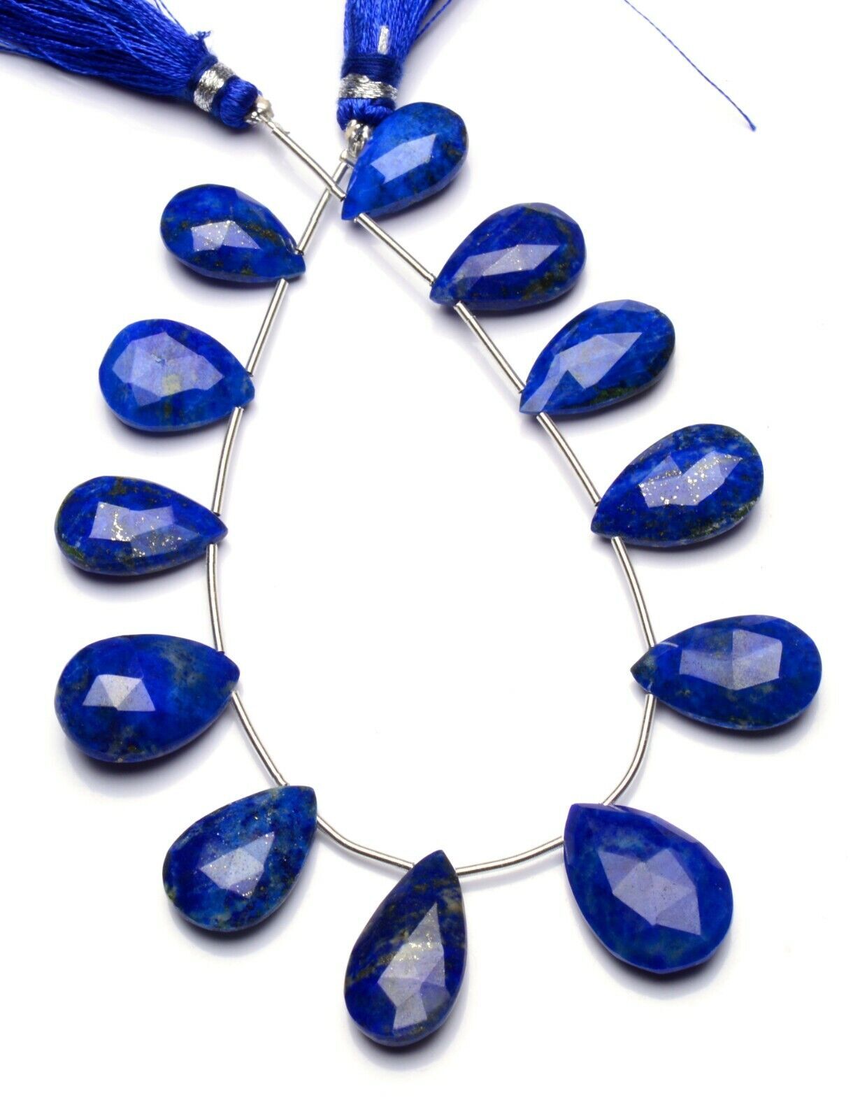 Natural Gem Lapis Lazuli Faceted 15x10to 19x15mm Size Pear Shape Beads 7″ Strand