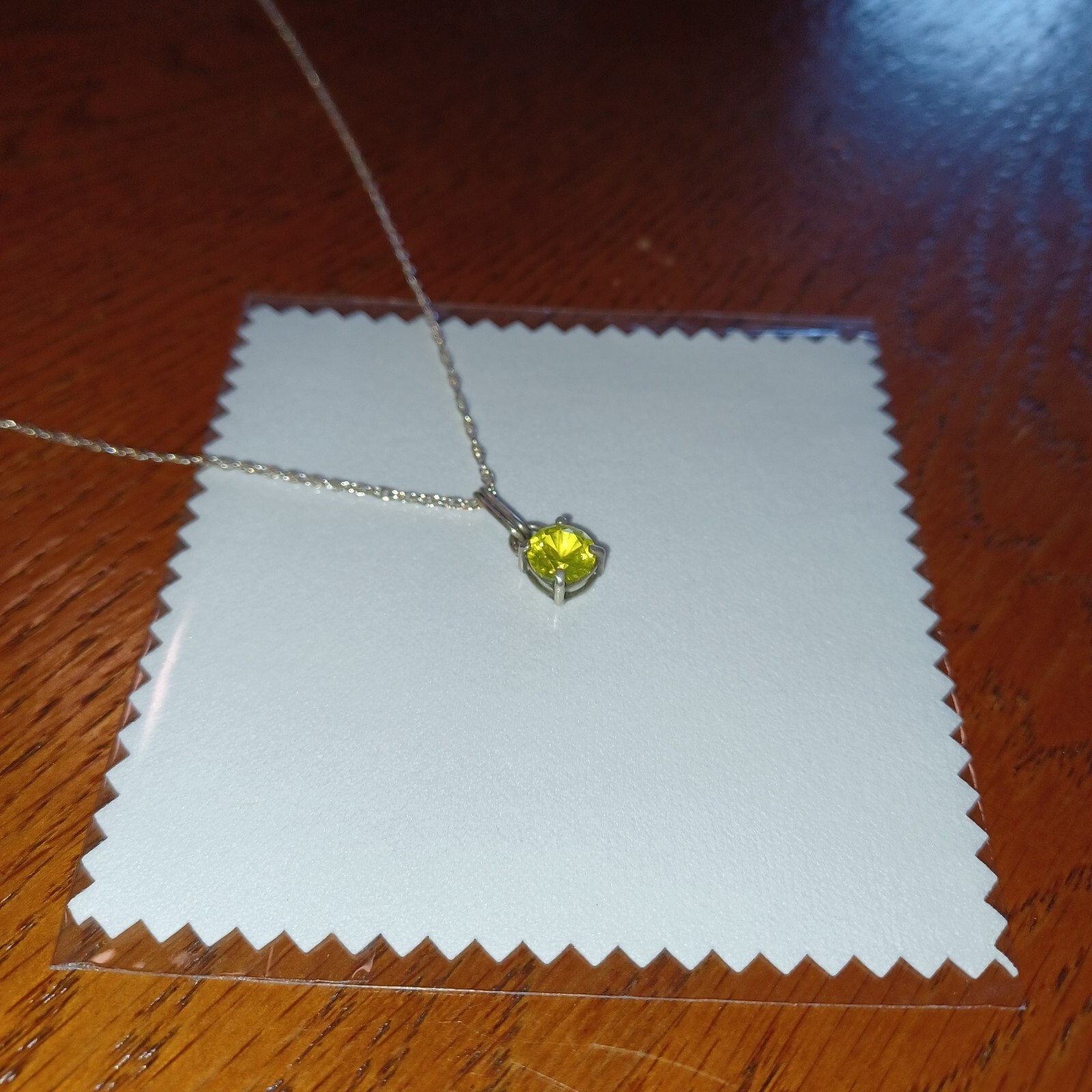 Hand Crafted YAG Yttrium Aluminum Garnet Pendant – Sterling Silver – 18” Chain