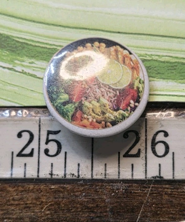 Unique Vintage Produce Fruits And Veggies Plastic Pin