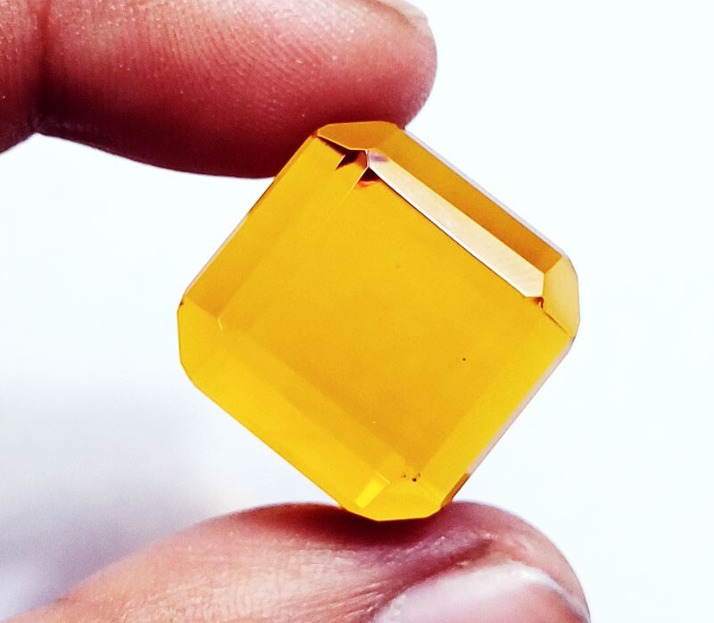 Orange Topaz Cube 40 to 50 Ct Certified Loose Gemstone H15