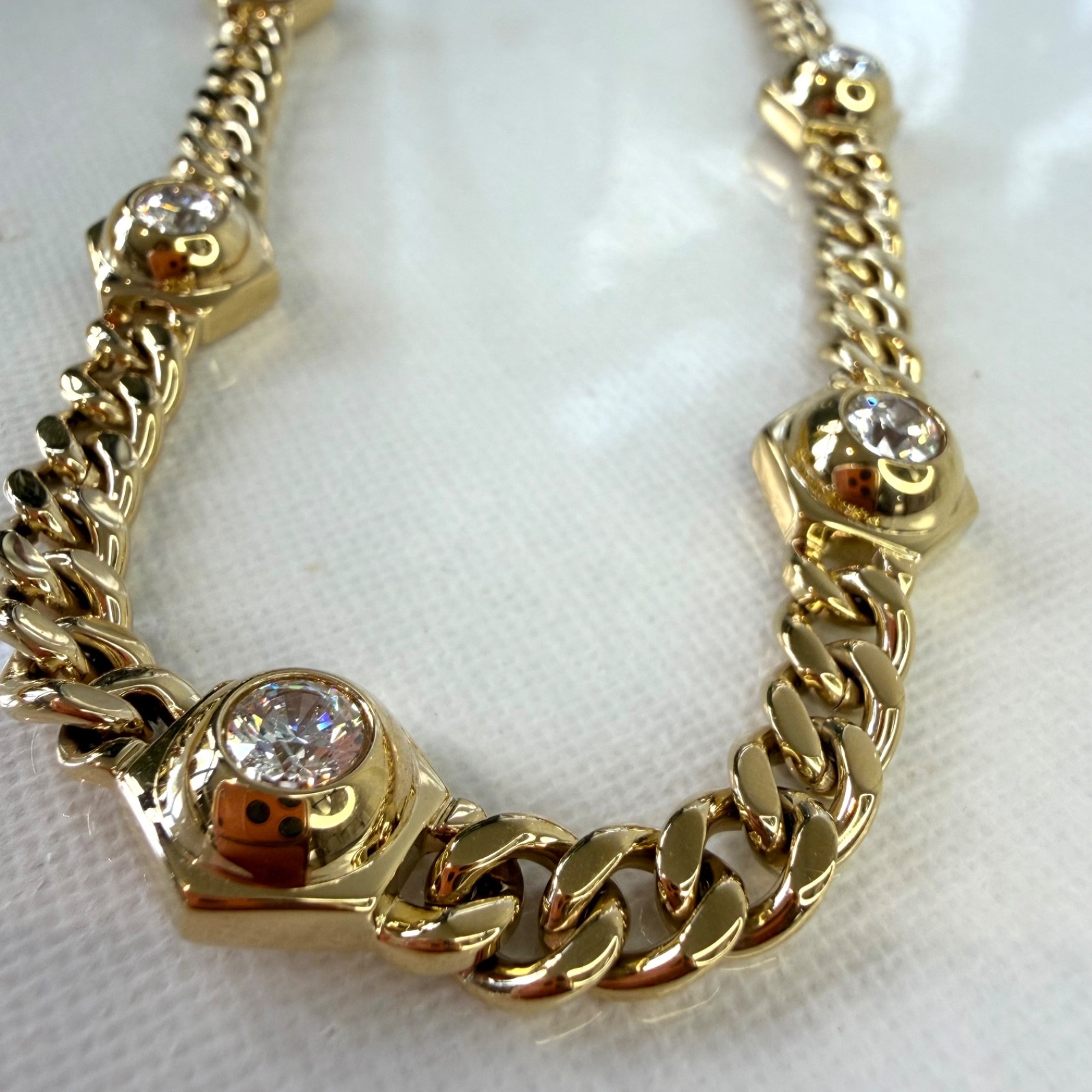 SWAROVSKI Numina Necklace Gold Tone White Crystal Adjustable Chain New In Box