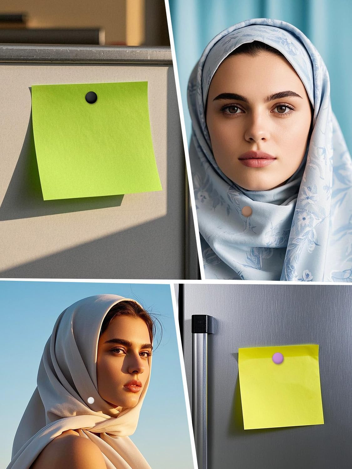 12 Pcs Hijab Magnets Strong Hijab Pins for Women, Multi-Use Pinless Magnetic Pin