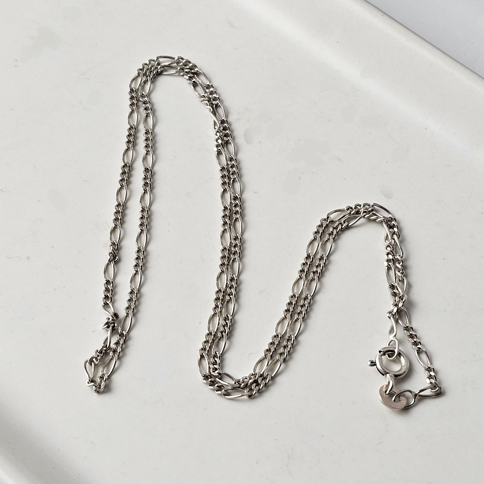 925 Sterling Silver Italy Figaro Chain Necklace 18″ – 3.0 g