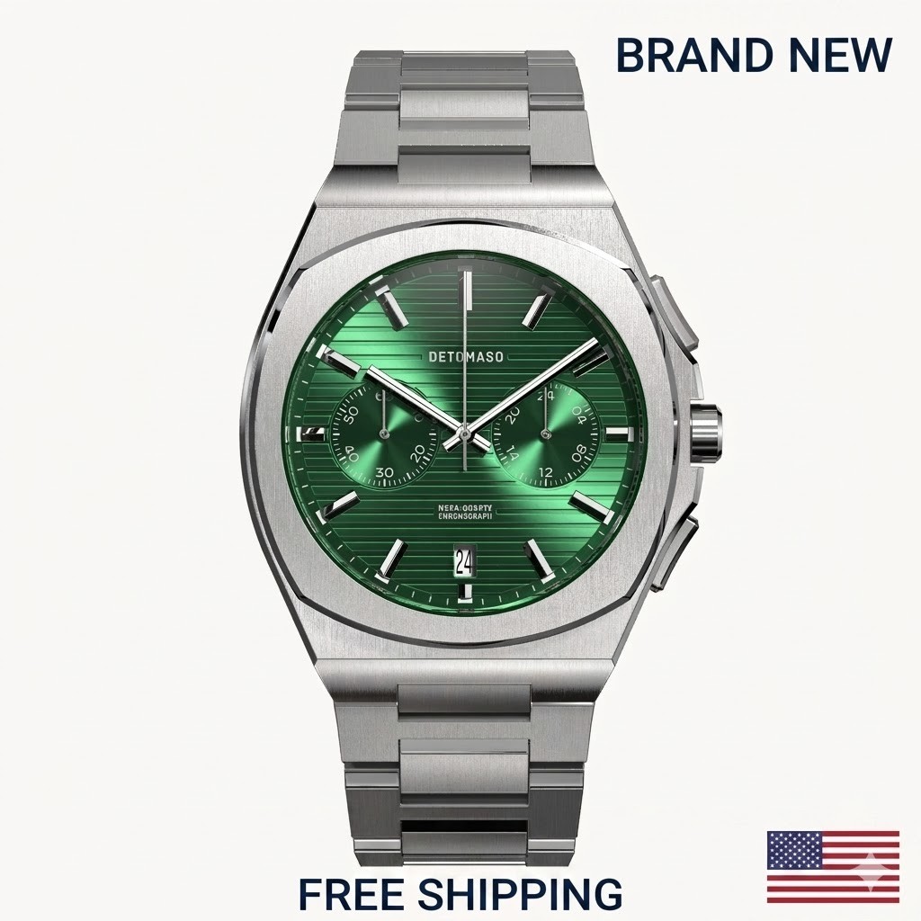DETOMASO VOLTRE CHRONOGRAPH FIRST EDITION GREEN 42mm MSRP $299 🔥NEW🔥