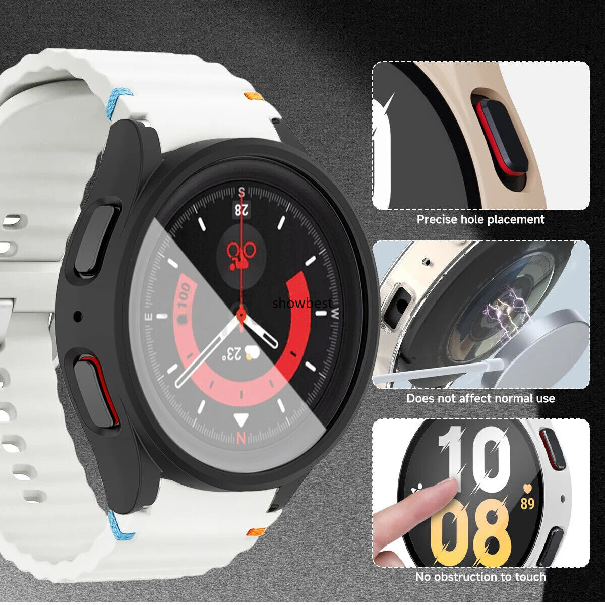 Silicone Watch Band Strap+Case For Samsung Galaxy Watch 7/6/5/4 40/44/45/46/47mm