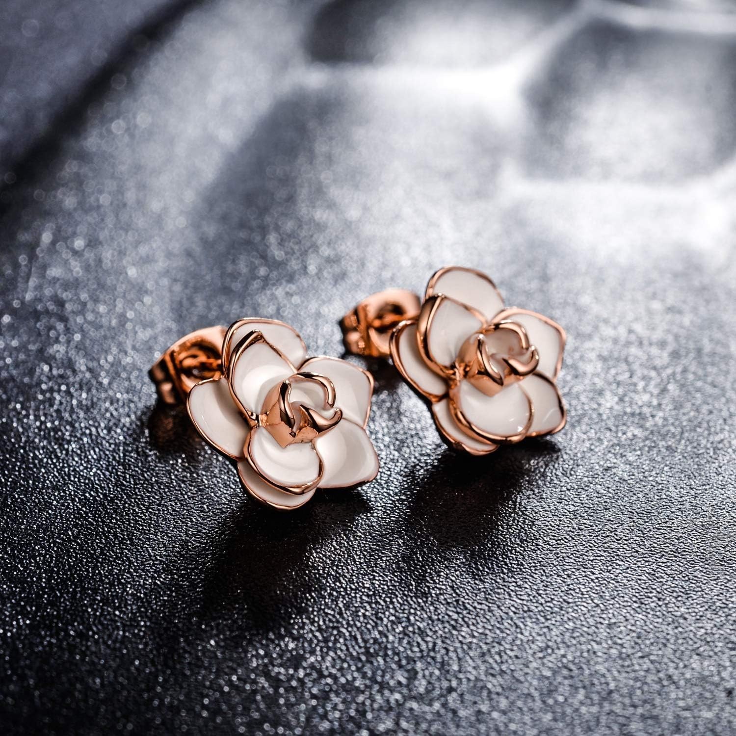 Beautiful Gold Plated Rose Flower Studs – Ideal for Gifting and Sensitive Ears