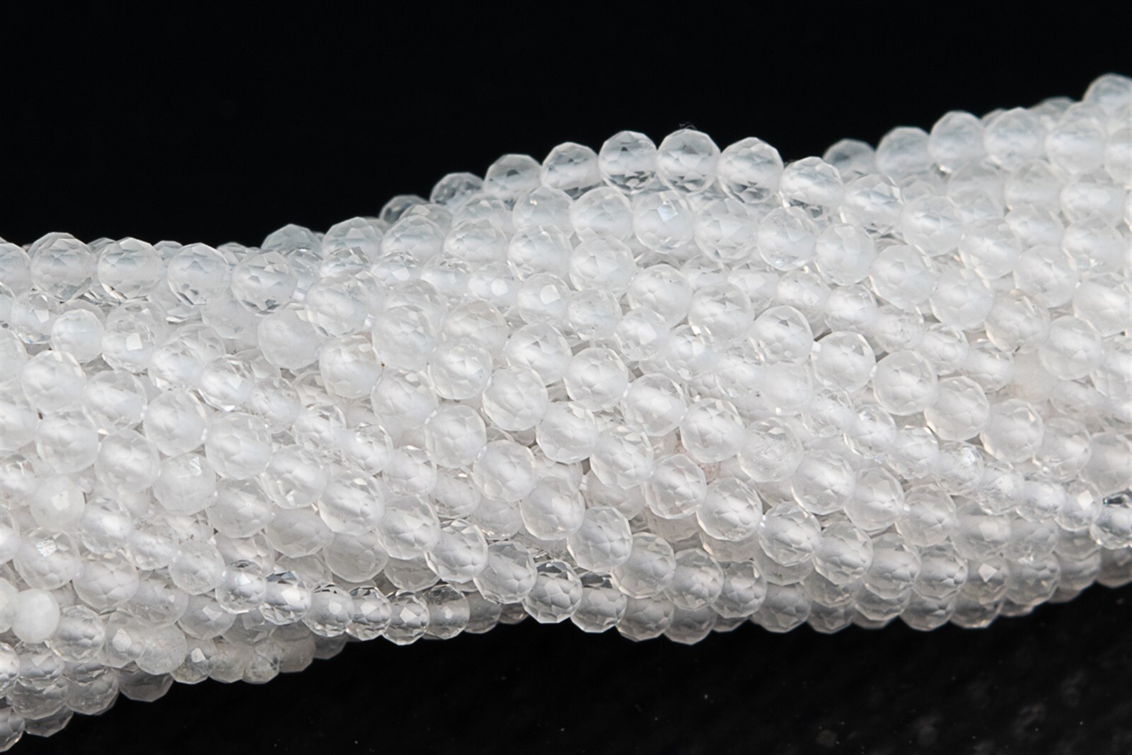 2-3MM Natural Crystal Clear Quartz Beads Grade AA Faceted Round Loose Bead 15″