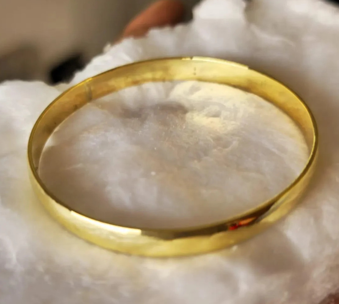 1 Pc Pure Brass Bangles Men Women Bracelet Bangle, Healing Bangles Plain Solid