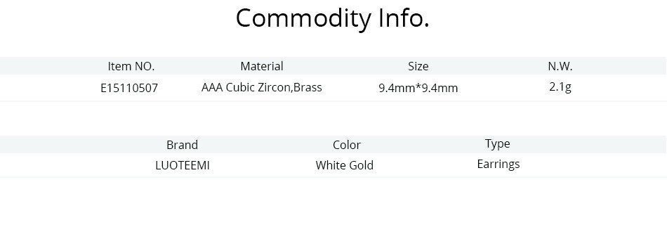 Simple Fashion White Zircon Flower Commuter Gold Plated Women’s Earrings