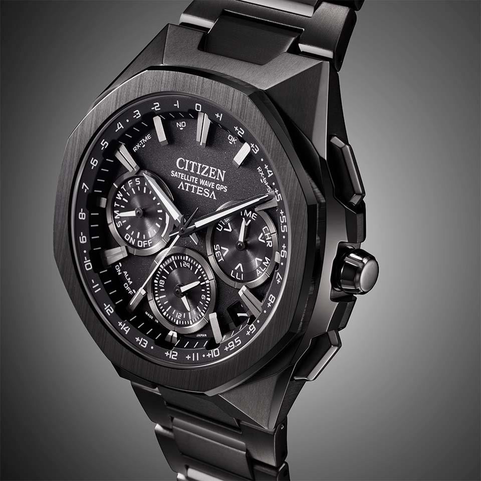 CITIZEN Attesa CC4105-69E Black Titanium Satellite Wave GPS Eco-Drive Watch 44mm