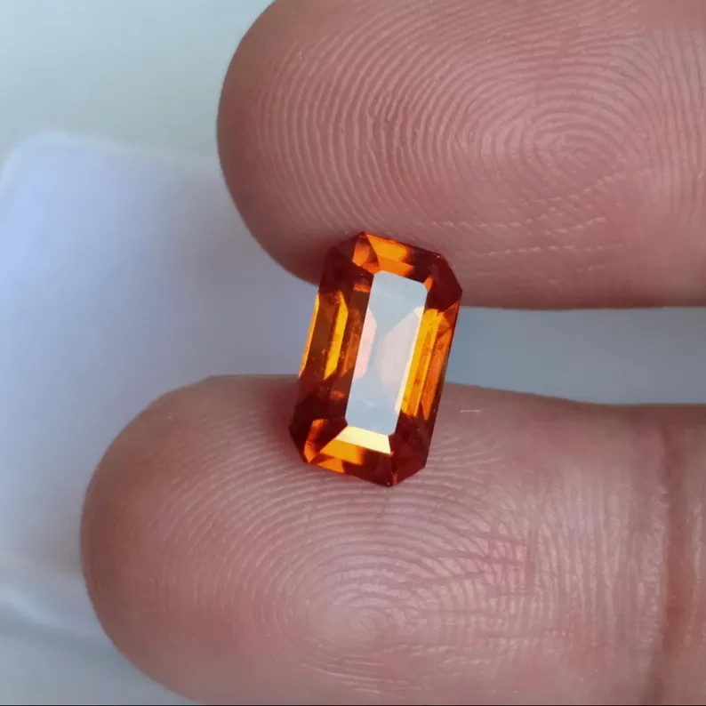 Eye Clean Mozambique Hessonite Garnet Cut Gemstone January Birthstone 2.85 Ct