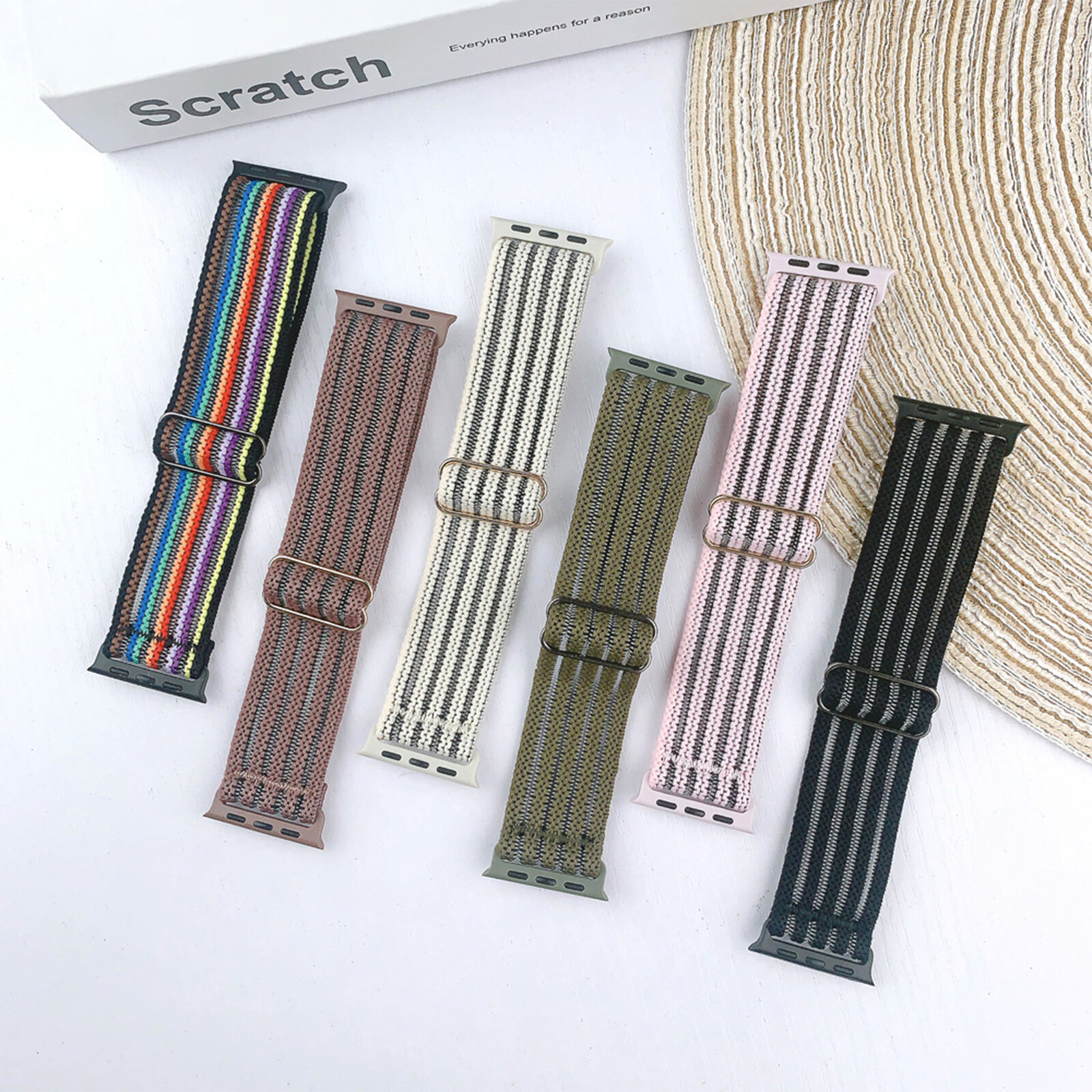 Nylon Mesh Watch Band For Apple iWatch Series 9 8 7 6 5 4 3 2 1 SE Ultra Ultra 2