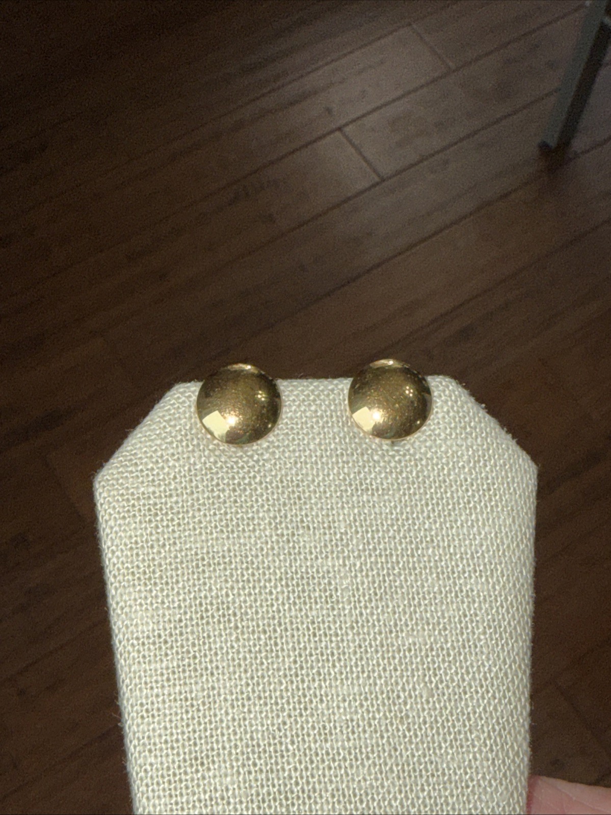 Vtg Ballou B.A.B. Stud Button Earrings Gold Plated 1/20 12K GF with 14K posts