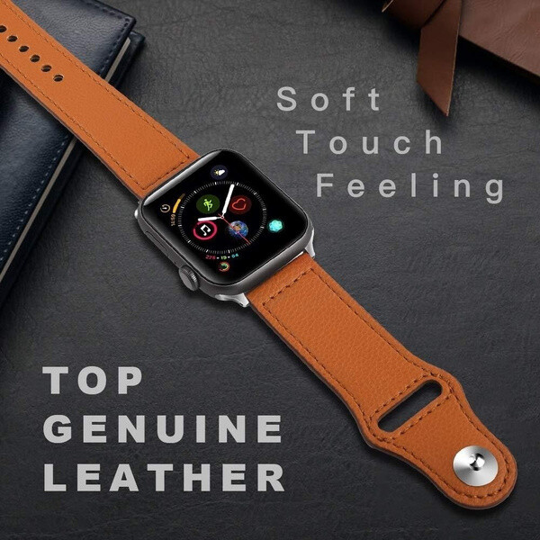 Leather Apple Watch Band Strap for Apple iWatch Series 9 8 7 6 5 4 3 41/45/49mm