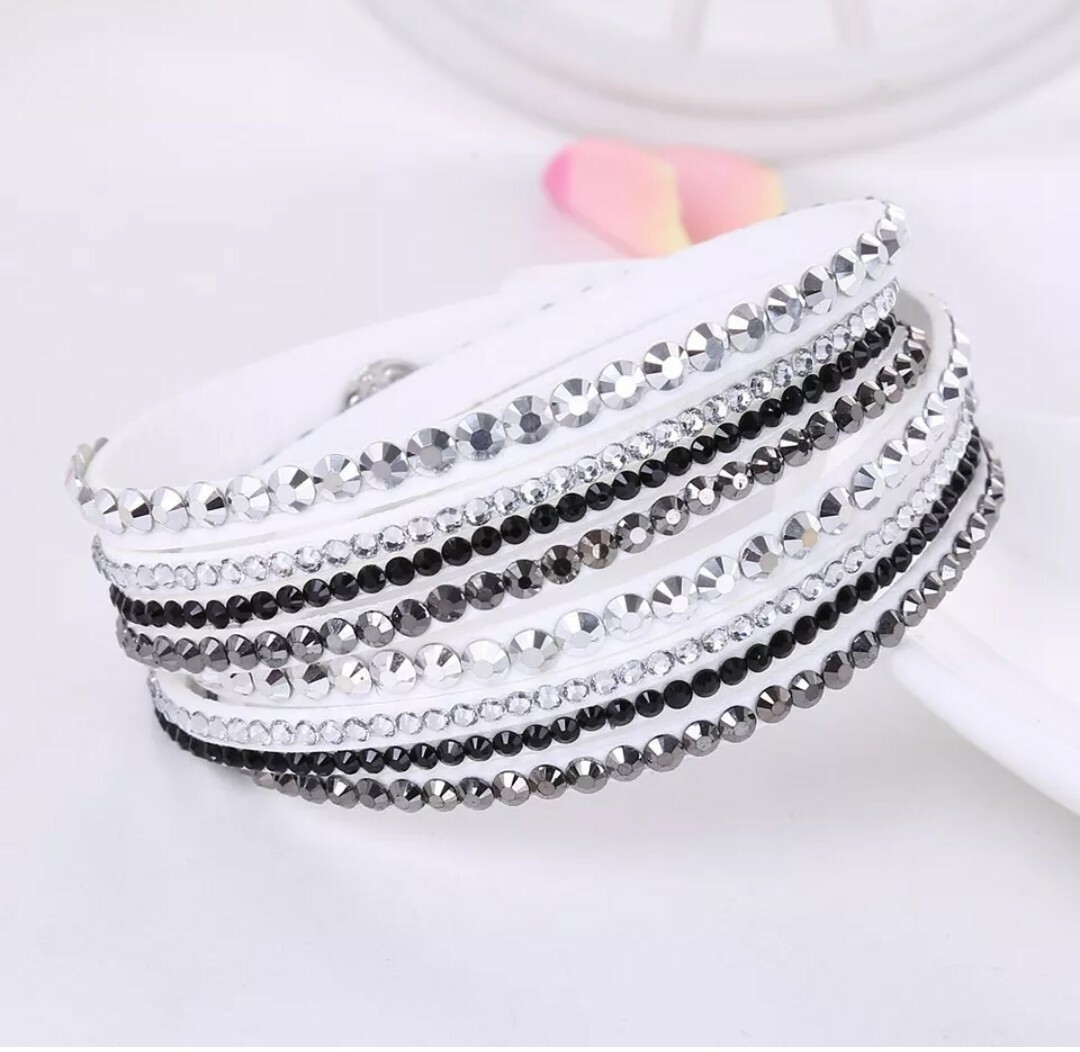 Fashion Jewelry Rhinestone Crystal Wrap Multi Layer Women’s Bracelets 38-2