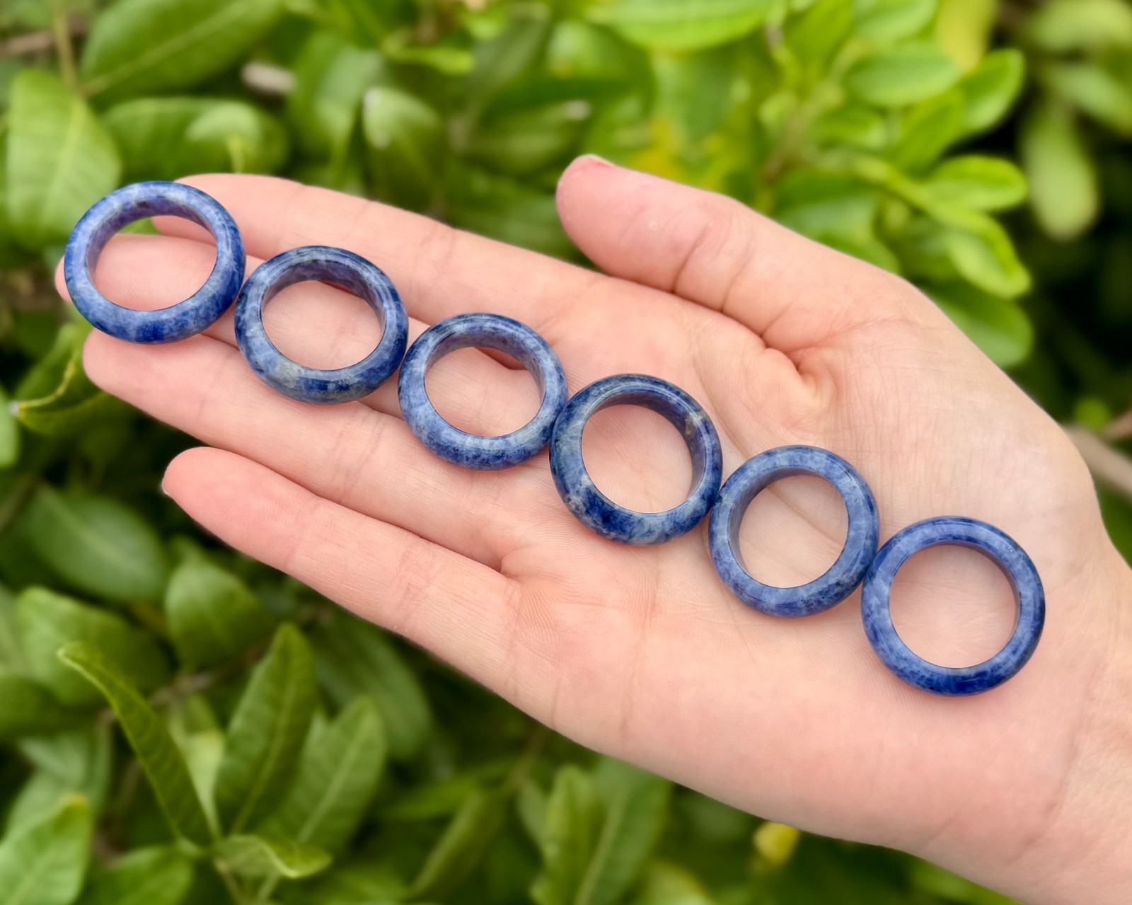Sodalite Ring, Sodalite Gemstone Crystal Jewelry – Choose Size (Crystal Ring)