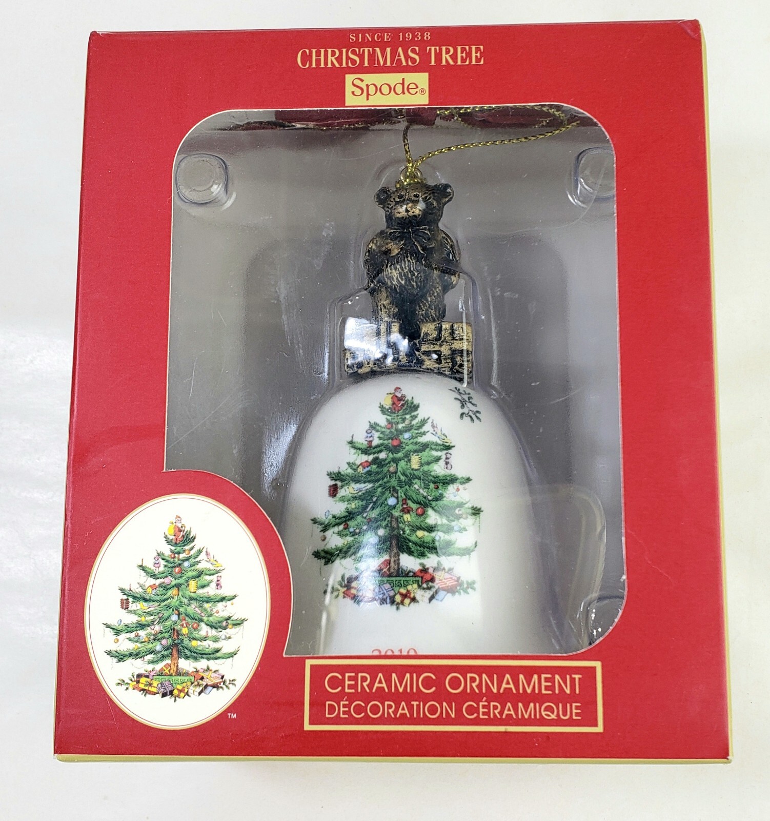 Spode Christmas Tree Teddy Bear Ceramic Bell 2019