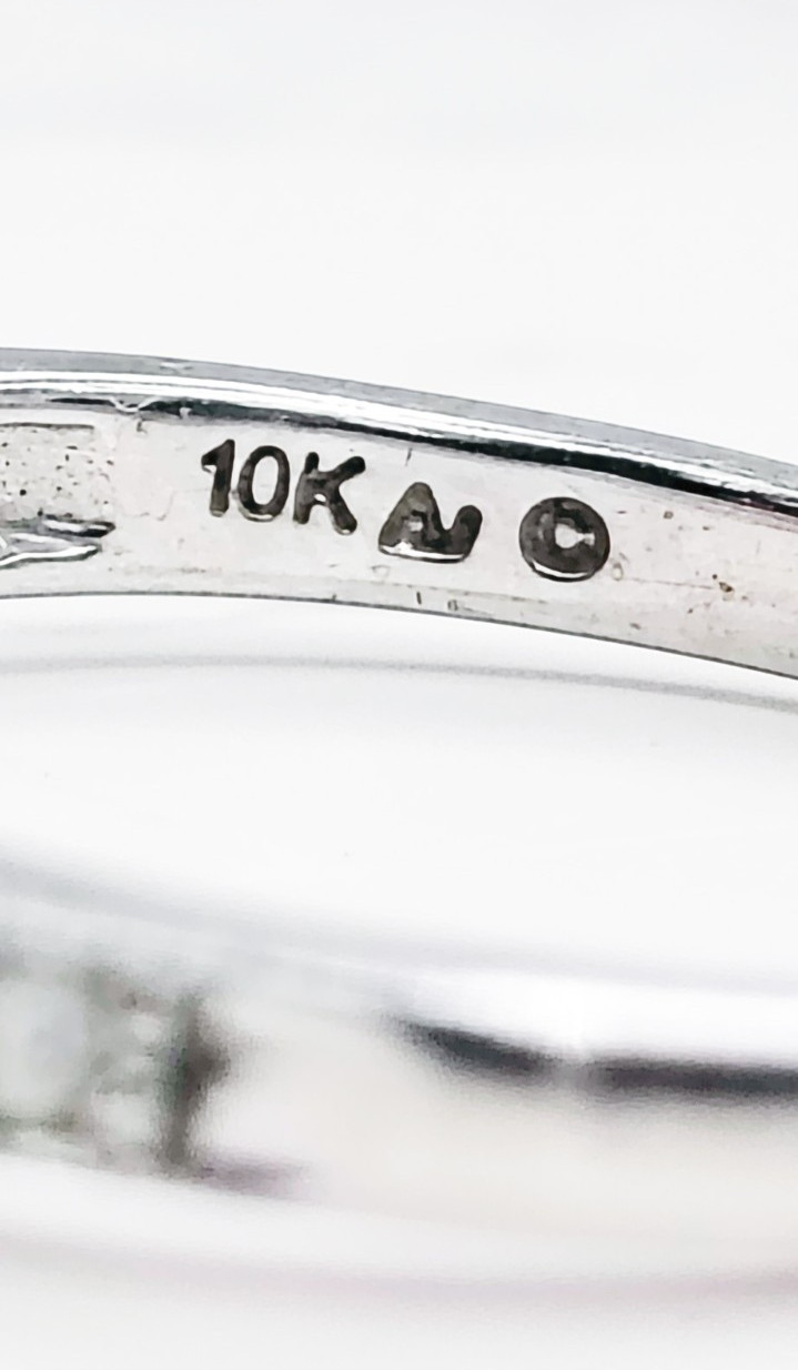 Andin 10K White Gold 1.00CT Diamond Ring • Size 8 • 9 Diamonds • 2.58g