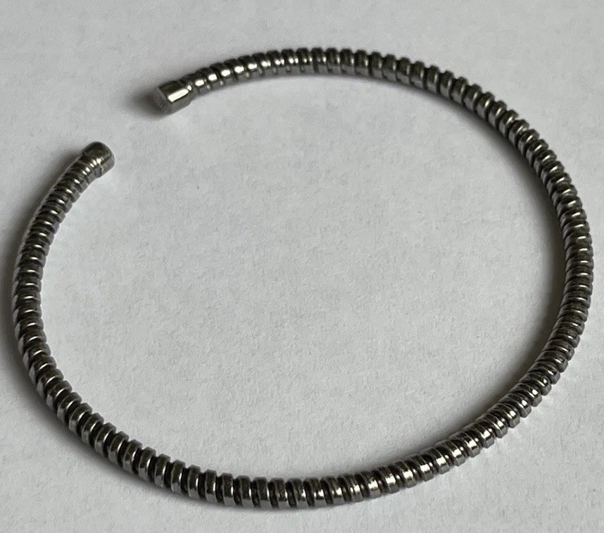 M132 Italy 925 Sterling Silver Braided Twist Cable Open Cuff Bracelet Modernist