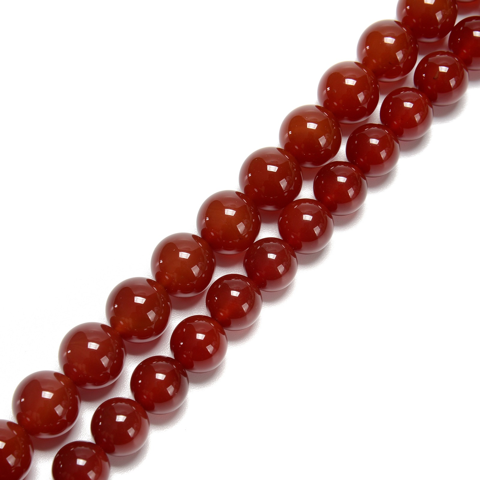 Carnelian Smooth Round Beads 4mm 6mm 8mm 10mm 12mm 15.5″ Strand
