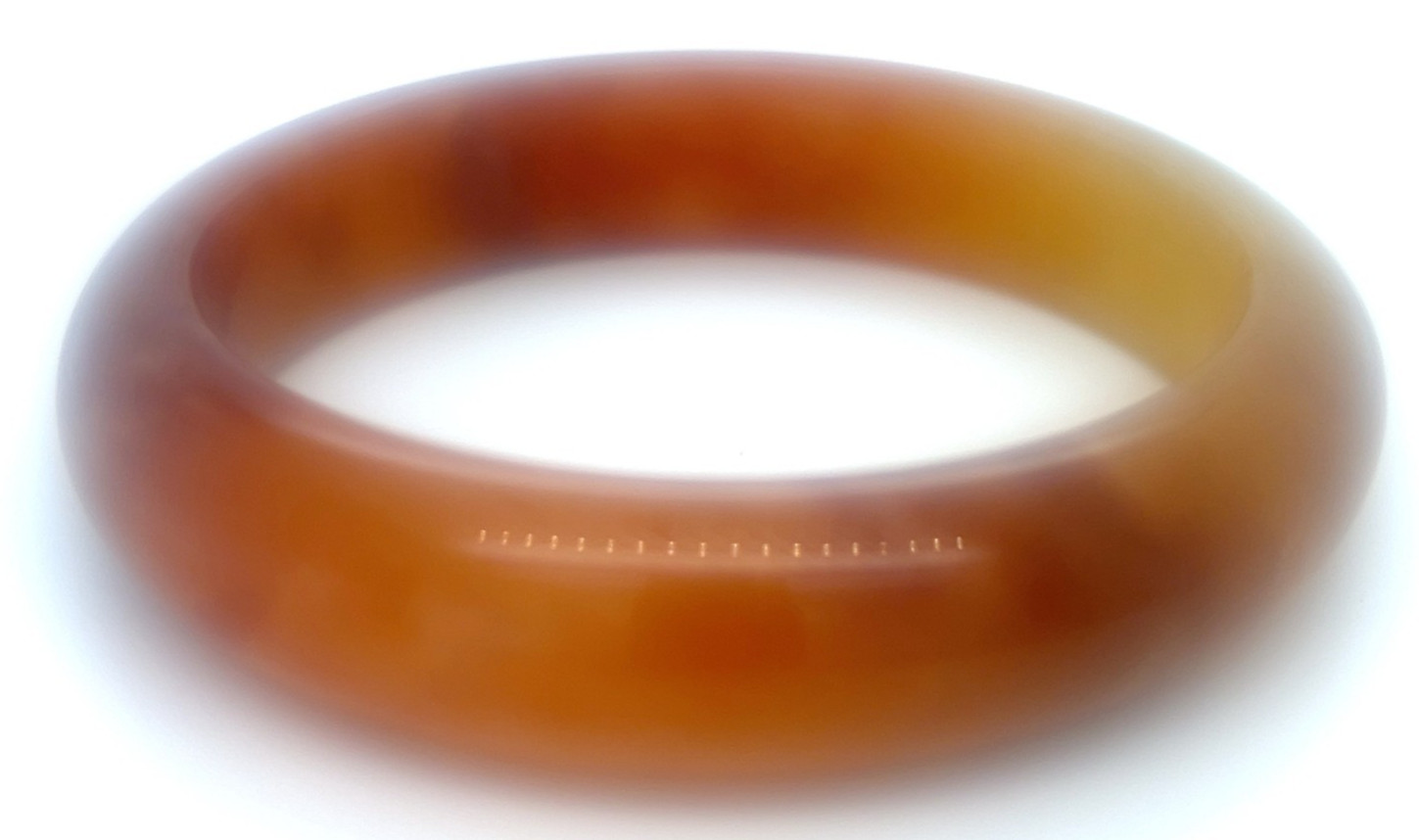 Grade A Orange Peach Jadeite Bangle 61mm