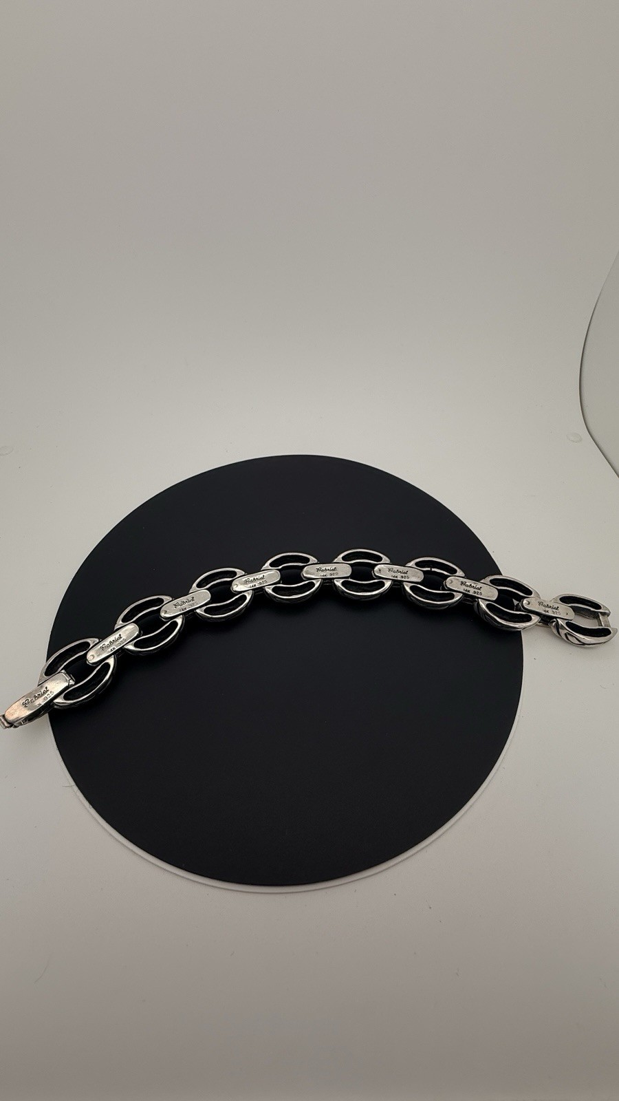 GABRIEL Sterling Silver & 14K Yellow Gold flexible Bracelet 8” Long