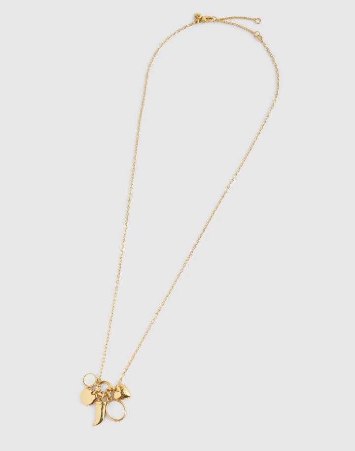 Madewell Mother-of-Pearl Charm Chain Necklace, Mother Of Pearl Color, All Size