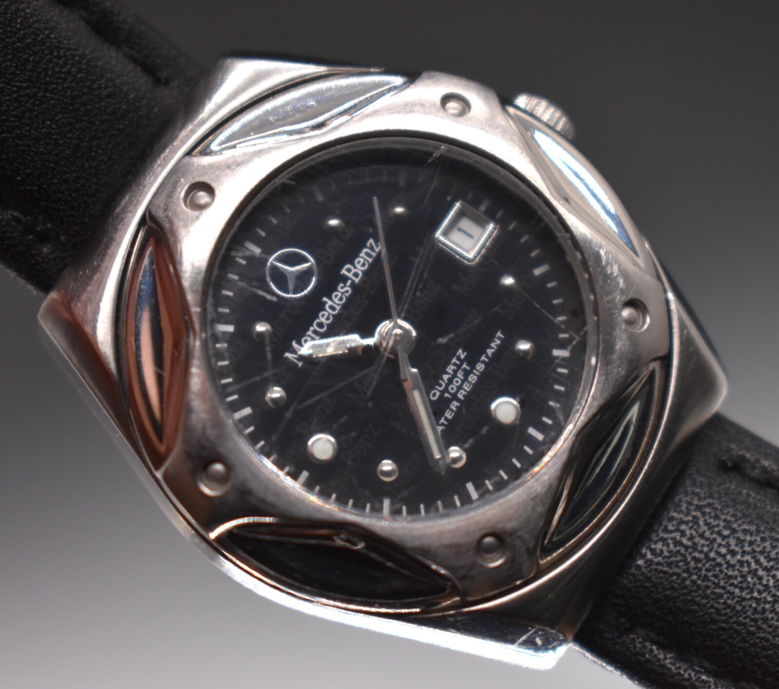 MERCEDES-BENZ 100ft Date Women’s Swiss Watch 956.114 Luxury NEW BATTERY & BAND