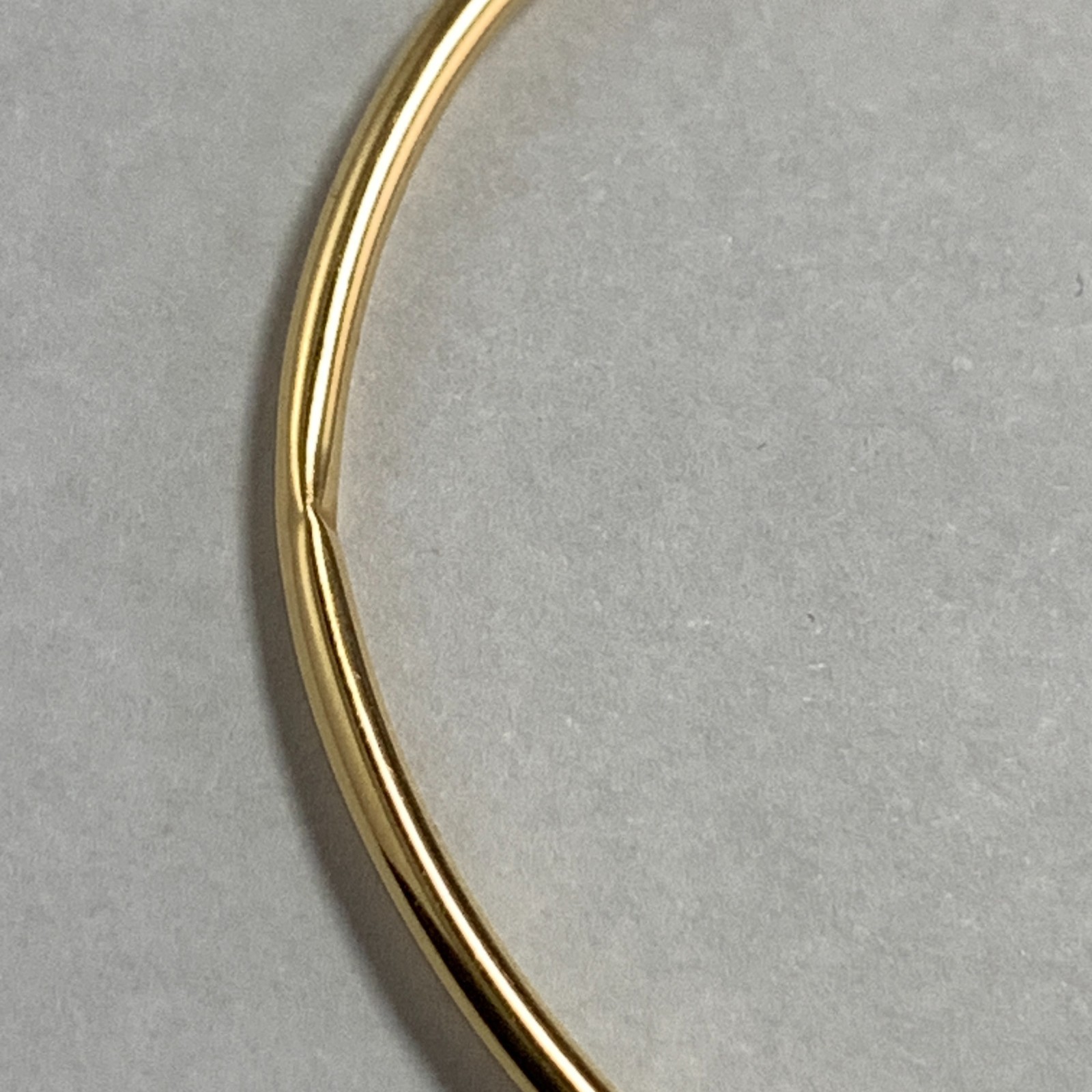 Vintage 14KT Yellow Gold Tube Hoop Earrings 2.25″ by 2mm 2.5+ grams AS IS DENTS