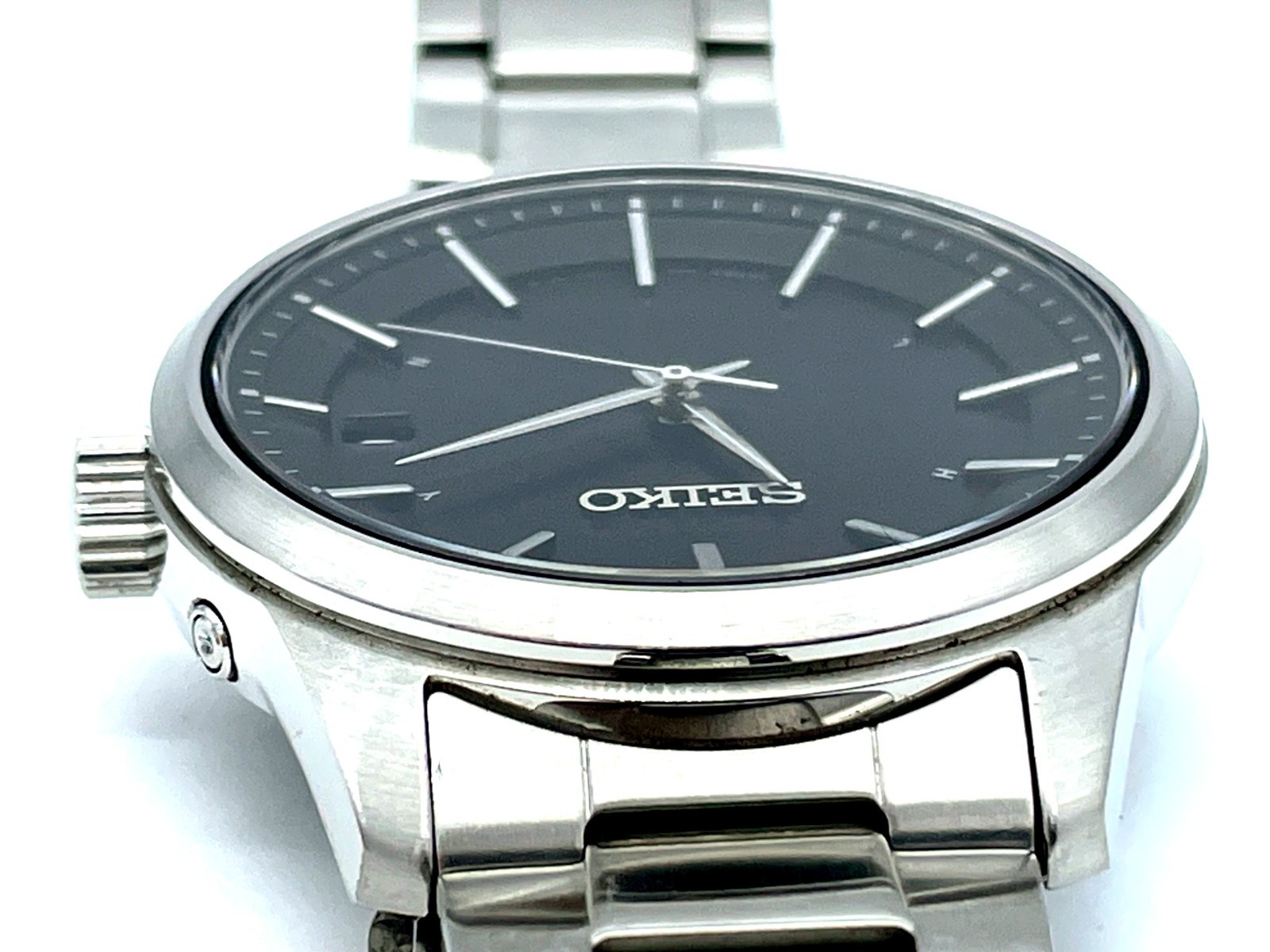 SEIKO Radio Wave Control Solar Men’s Watch Stainless Black Dial 7B24-0BJ0 40mm