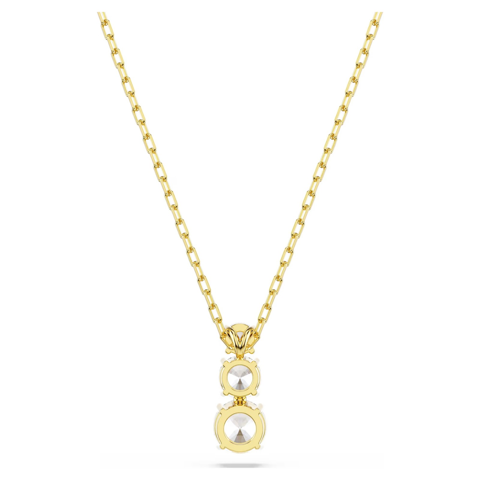 Swarovski Stilla Attract Pendant, Round Cut, White, Gold Tone Plated 5723298