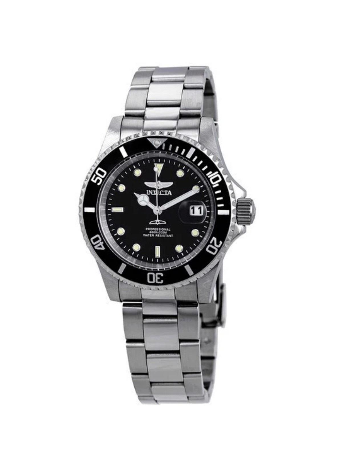 Invicta 26970 Pro Diver Men’s Watch – Silver Blck Dial