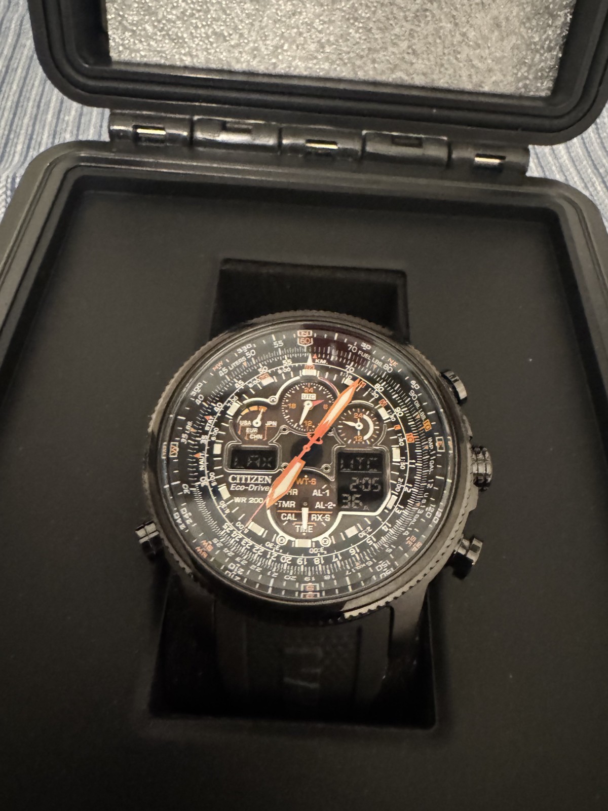 Citizen Promaster Navihawk Men’s Eco-Drive Atomic Pilot Watch JY8035-04E New