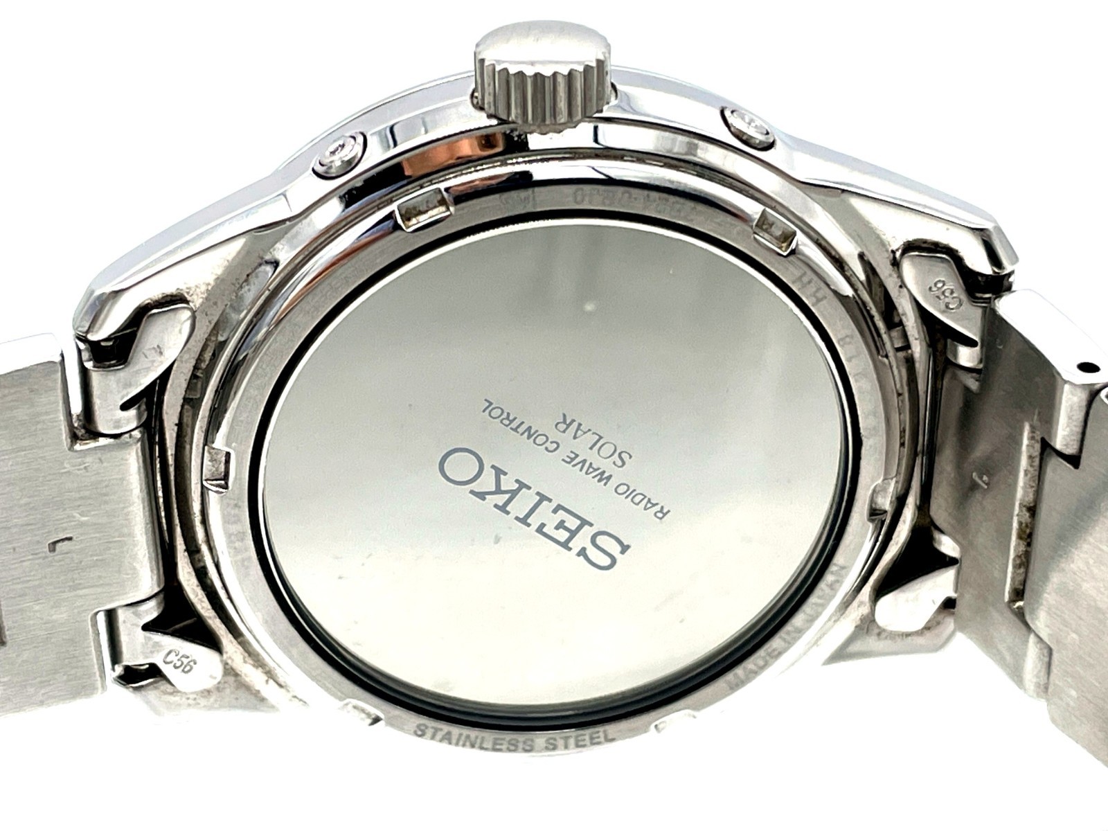 SEIKO Radio Wave Control Solar Men’s Watch Stainless Black Dial 7B24-0BJ0 40mm