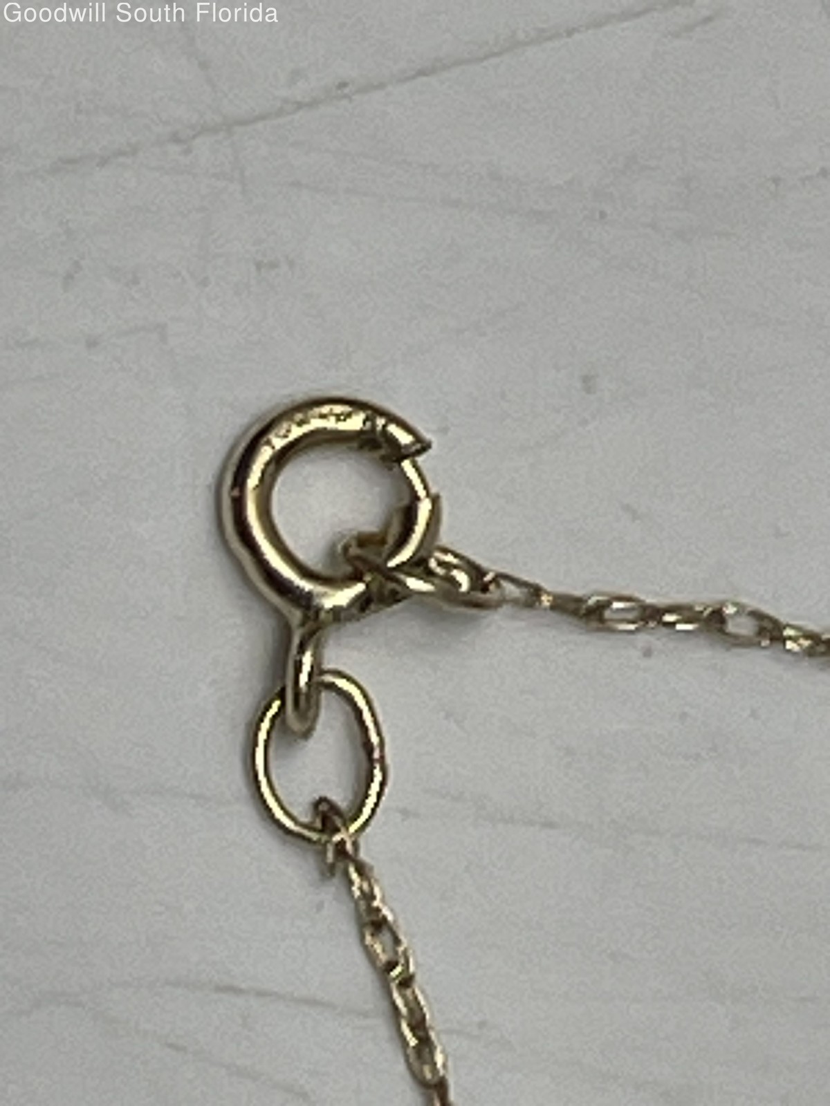 Gold 10K With Diamonds Chain-Pendant Women’s (Stamped 10K. Tested 10.00KT) 1.5gr