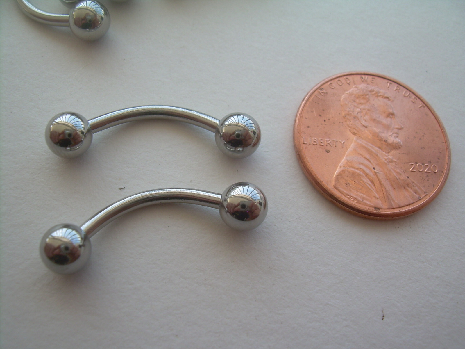 Pair 2 Pcs 14g Nipple Rings Barbell 1/2″ Wearable Area 4mm Small Ball End B-1