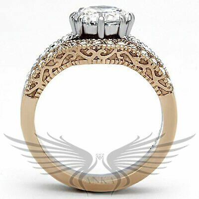 3C Beautiful Round Cut AAA CZ Cubic Zircon Wedding Set Tk966
