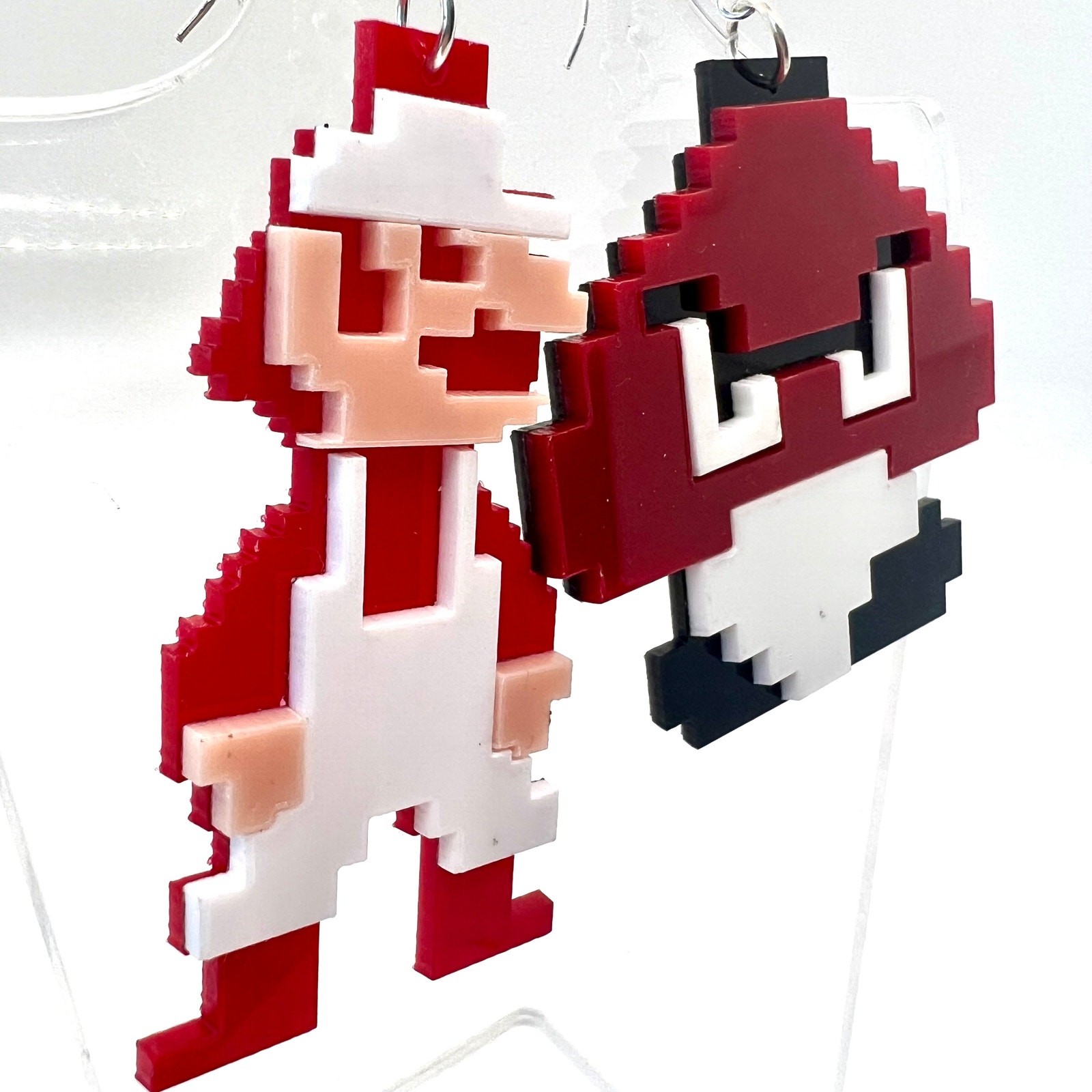 Mario Mushroom Earrings | Y2K Gamer Jewelry | Retro Video Game Earrings