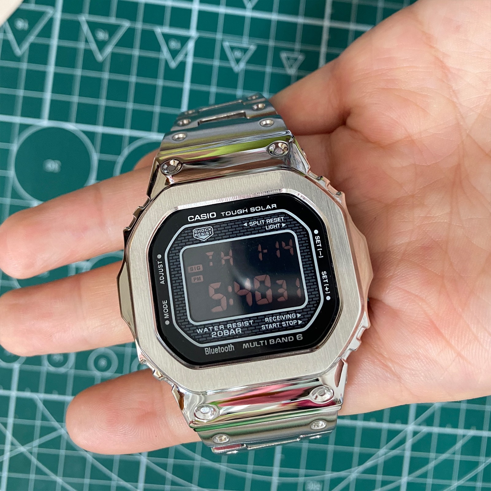 Stainless Steel Watch Case Band Mod Kit Replacement For Casio G-Shock DW5600