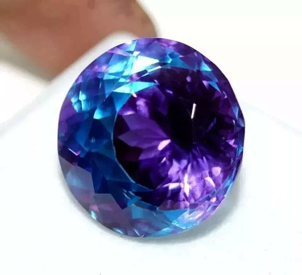 Pitambari Sapphire 12 Ct NATURAL Bi-Color EGL CERTIFIED Round Cut Loose Gemstone