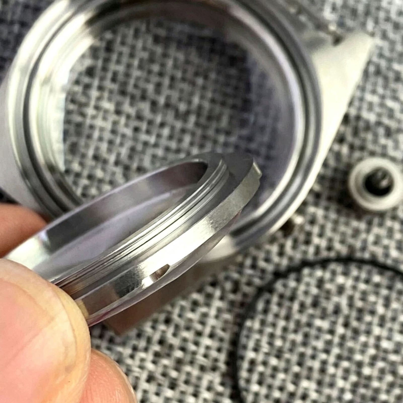 New 38mm AR Sapphire 20ATM Brushed Steel Watch Case Fit NH35 ETA2824 Miyota 8215