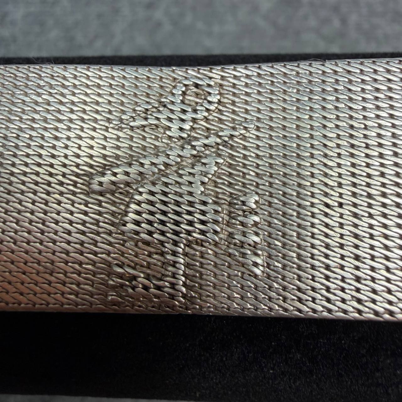 Peru 925 Sterling Silver Bracelet Andean Ethnic Mesh Vintage Plata