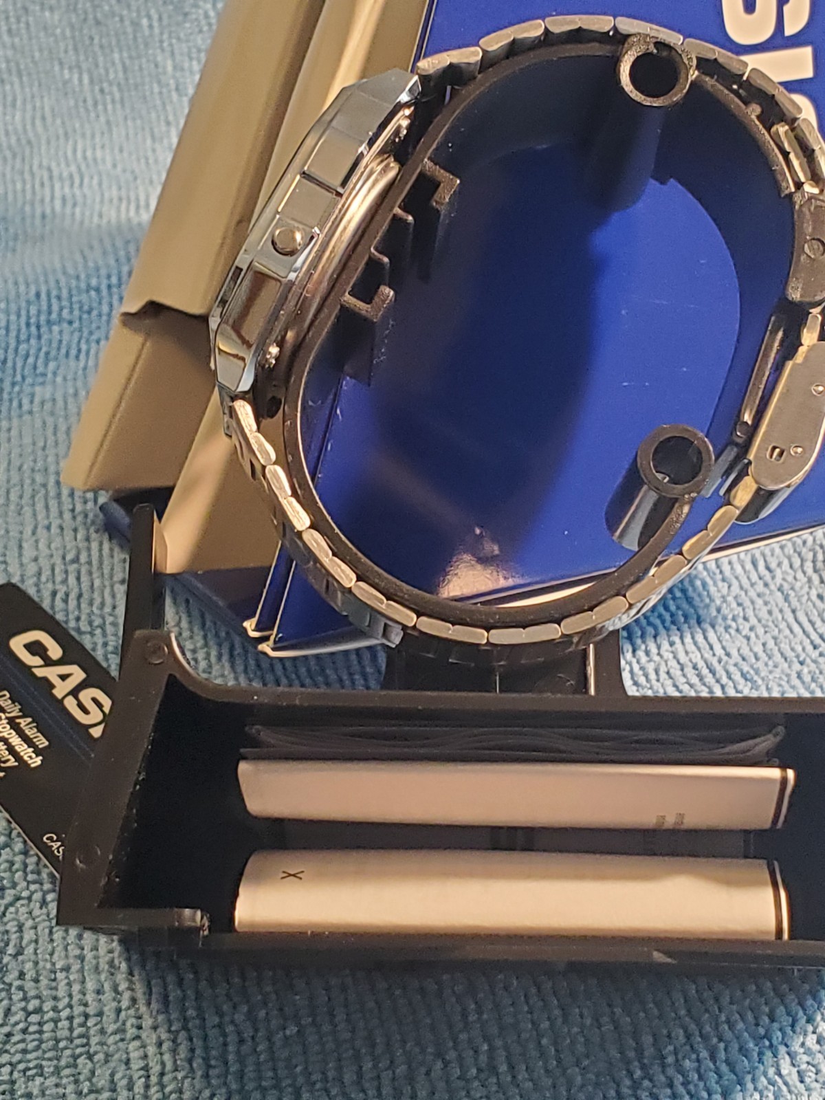 Casio Watch Unisex Stainless Steel Retro Alarm Chronograph LED