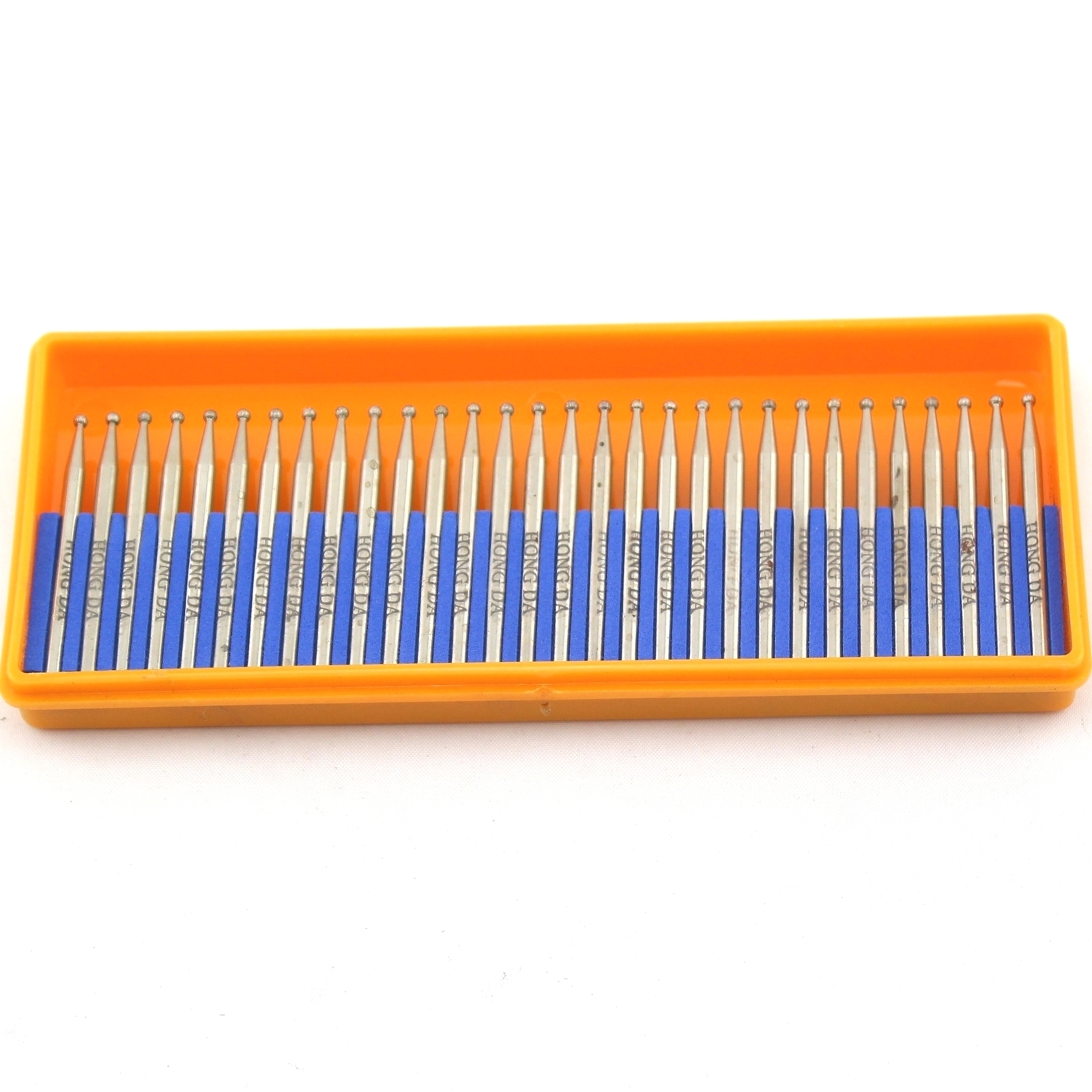 30Pcs Diamond Spherical Head 2 mm Drill Bits set for Engraving Tool Shank 1/8 in