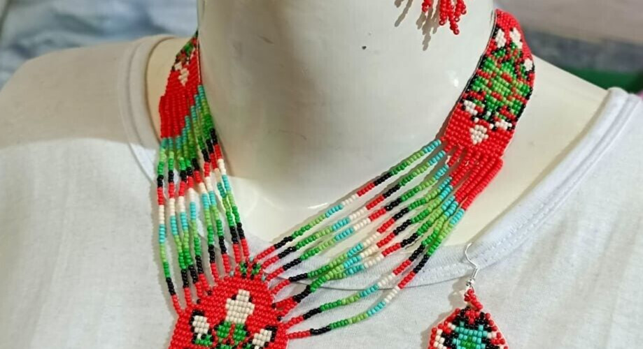 Handmade Necklace Seed Bead Boho American Style Nativ Beaded Multi Strand