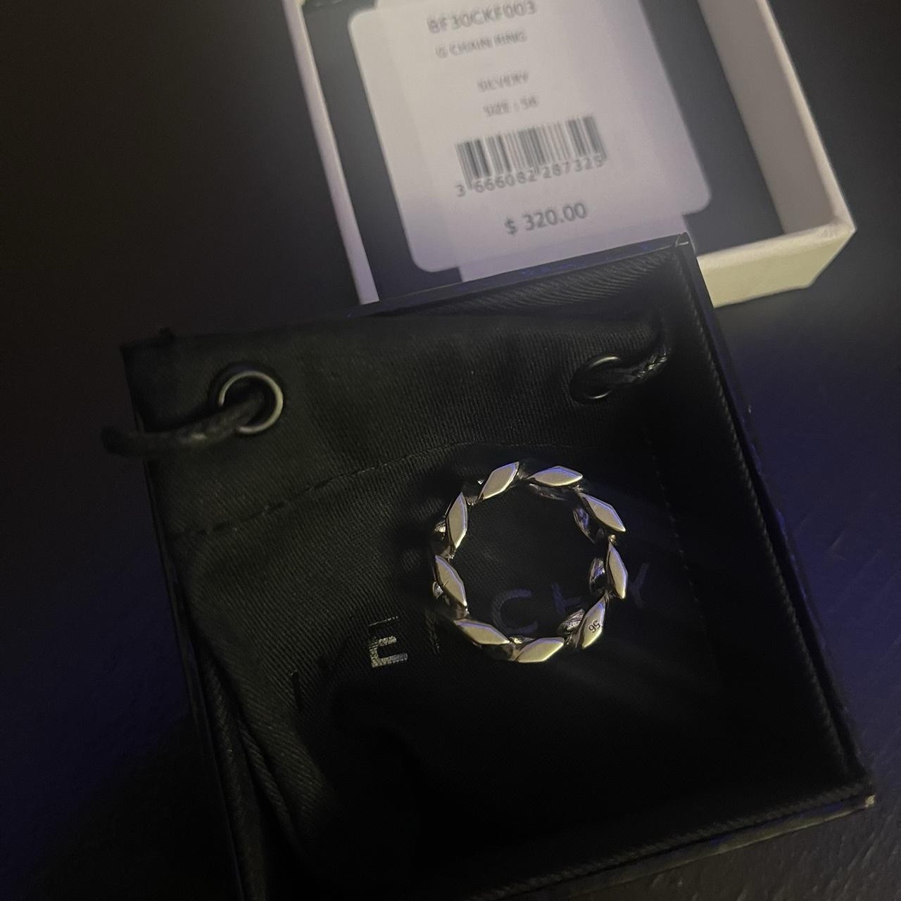 GIVENCHY Silver Band Ring Size 54 Signed No Stone Metal MPN BF30CKF003